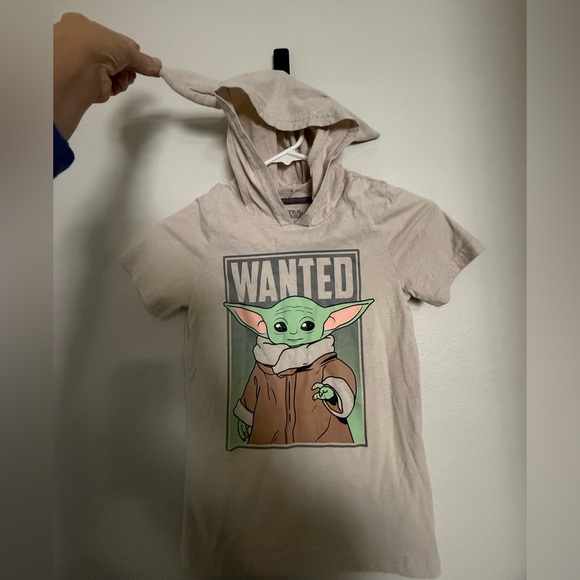 Disney Star Wars Grogu Hoodie Kid's Size 8 Brown Sweatshirt Mandalorian - Picture 2 of 6